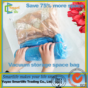 La main roll up vêtements ziplock pour valises voyage voyage OEM en plastique espace d'économie <span class=keywords><strong>meilleur</strong></span> humide aspirateur sec - Product Image 1