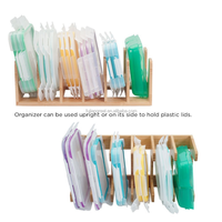 Étagère pour assiettes, support pour couvercles de casseroles en bambou, organisateur pour le rangement dans les armoires ou les comptoirs de cuisine et les placards