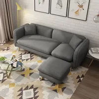 Simple Living Room 3 Seater Sofa Modern Sofa Cum Bed Sectional Fabric Sofa