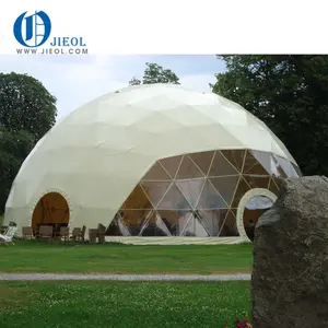 China White coated steel trade show dome tent with high quality PVC cover