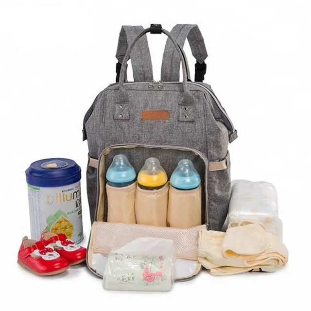 Iso Bsci Fabriek Eco Vriendelijke Multifunctionele Baby Rugzak Nappy Mama Bag Travel Baby Tassen Voor Moeders Luiertassen