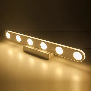 <span class=keywords><strong>Miroir</strong></span> de salle de bain mural avec éclairage <span class=keywords><strong>LED</strong></span> IP44, éclairage blanc chaud pour toilettes et lavabo - Product Image 1