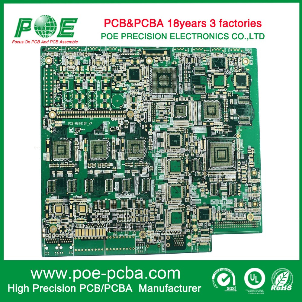 12 слоев PCB ROHS 94v-0 PCB многослойной печатной платы