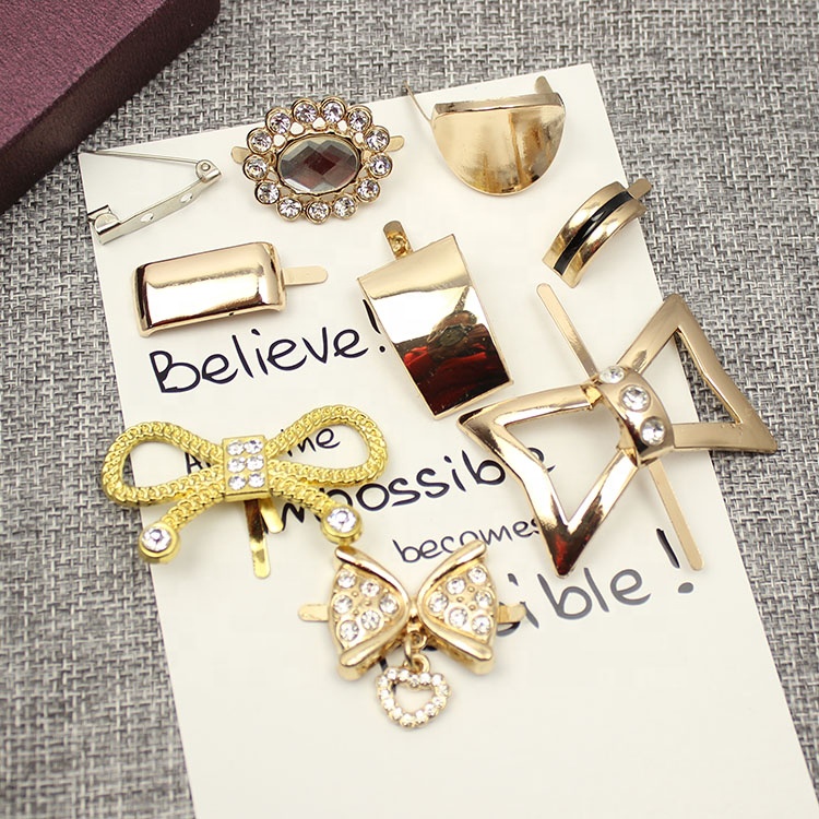 Модные металлические пряжки для обуви и аксессуары для украшения