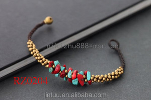 2016 Nouveau Style Vert et rouge Corail Bracelet Unique Perles Naturel Pics Lunettes Bracelet Pour Hommes Femmes - Product Image 3