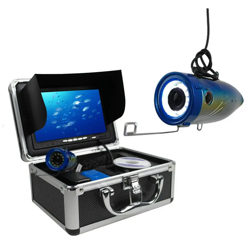 Localizador de peixes, 30m 7 "tft lcd venda bem câmera sistema de vídeo localizador de peixes hd 700tv linhas subaquáticas câmera