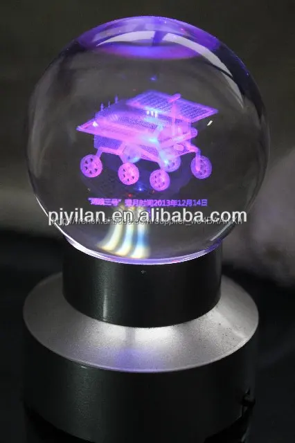 Elegent antique drôle nouveauté 3d laser boule de cristal
