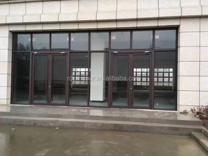 Xây Dựng Thương Mại Shopfront Pivot Khung Nhôm Cửa Lò Xo/Cửa Kính Đôi <span class=keywords><strong>Swing</strong></span> - Product Image 4