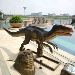 쥬라기 테마 파크 용 실리콘 고무 실물 크기 애니메이션 공룡 벨로시 랩터