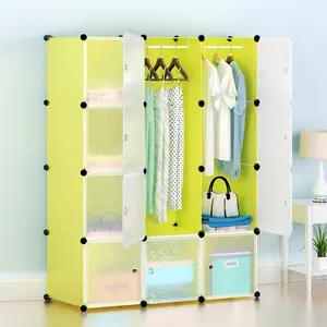 DIY 16 Cube Draagbare Kleding Garderobe Kast Closet Organizer