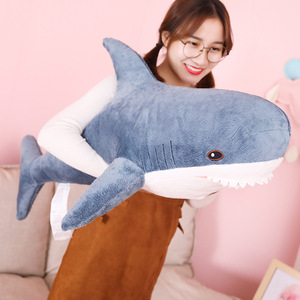 주문을 받아서 만들어진 다채로운 해양 동물 거대한 이빨 상어 부드러운 잠자는 베개 쿠션 상어 인형 봉제 장난감 - Product Image 5