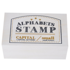 Лидер продаж, изготовленный на заказ, с принтом алфавитов, деревянный штамп в деревянной коробке для подарка - Product Image 4