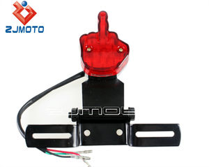 motocicleta luz de la cola del dedo medio de montaje lateral de la placa de licencia de la luz de la cola del <span class=keywords><strong>soporte</strong></span> de hierro - Product Image 1