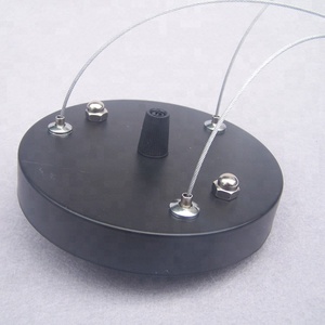 Black Ceiling Plate Lamp Base Pendant Lighting Chassis with 1.5meter Steel Wire <strong>Rope</strong> Bearing <strong>Light</strong> <strong>Fittings</strong> - Product Image 6