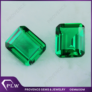 Chất lượng cao 7*9 mét Emerald cut tổng hợp màu xanh lá cây Nano đá - Product Image 3