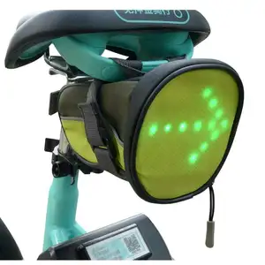 Sac arrière de vélo en Nylon étanche, avec signalisation LED, voyant d'avertissement, télécommande sans fil, étanche