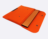 Housse pour ordinateur portable en feutre avec logo personnalisé et pochette pour accessoires, étui de protection souple pour ordinateur portable Macbook 13, cadeau de bureau professionnel