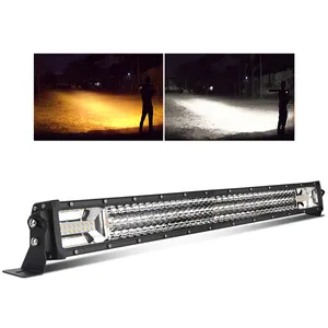 Grosir UTV 42 Inch 22 Inch Putih Peringatan Warna Ganda Truk Atap Strobo LED Kerja Lampu Bar