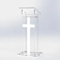 विशेष डिजाइन एक्रिलिक चर्च ज्ञानतीठ Lucite बैठक मंच कड़ा पढ़ने डेस्क