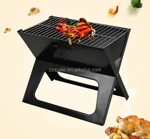 Vỉ Nướng BBQ Gấp Gọn Dễ Dàng Không Cần Lắp Ráp Lò Nướng Ngoài Trời Vỉ Nướng Bằng Sắt Than Màu Đen