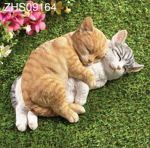 Handwerk Harz Statue Tier Poly resin Katze Figur Hausgarten Dekoration für Auto Armaturen brett Home Duft Birne - Product Image 2