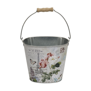 Pot de fleur en métal bon marché, plante de jardin ovale, seau en zinc en métal, emballage cadeau - Product Image 2
