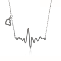 Collier en acier inoxydable pour femmes, à la mode, avec perles, bijou fait à la main, 00284