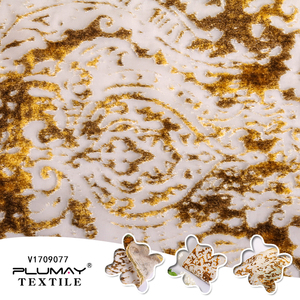 Buona qualità ed a buon mercato tessuto di seta burnout rayon di nylon tessuto in velluto per le donne vestiti - Product Image 2