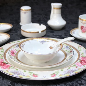 Juego <span class=keywords><strong>de</strong></span> vajilla <span class=keywords><strong>de</strong></span> cerámica turca, platos y cuencos <span class=keywords><strong>de</strong></span> porcelana personalizados para hotel - Product Image 3