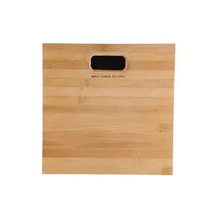 Comfortable Bamboo Platform 180kg Digital Bathroom Scale