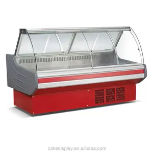 Commercial Glass Cover Meat Display Freezer For Supermarket