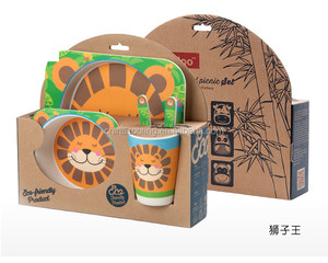 Bộ Đồ Ăn Tối Bằng Sợi Tre Tái Sử Dụng Cho Trẻ Em - Product Image 2