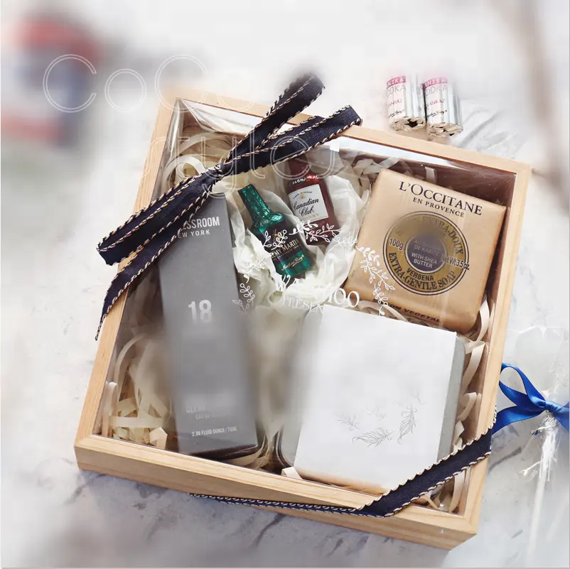 Уникальная квадратная деревянная Подарочная коробка Cocostyles с прозрачной крышкой для шикарной свадебной вечеринки, мероприятия и белого цвета, подарок на день Святого Валентина