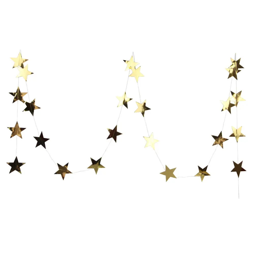 5M Foil Gold Star Garland Twinkle Twinkle Little Star Garland Christmas Garland for Baby Shower Wedding Birthday Party Decor