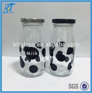 Botellas de Vidrio de <span class=keywords><strong>200</strong></span> <span class=keywords><strong>ml</strong></span> para Bebidas Lácteas con Diseño de Lunares de Vaca - Product Image 6