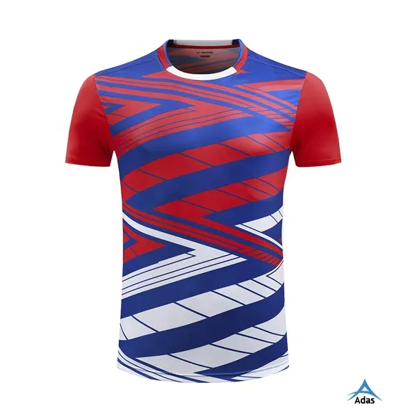 Custom design badminton tshirt  sublimation badminton jersey custom mens shirts