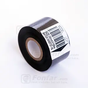 30mm * 100m LC1* Black Hot Marking Tapes for Ribbon Coding Machine with EXP / MFD / LOT Printing on Plastic Film