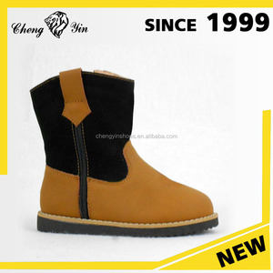 Venta al por mayor niños <span class=keywords><strong>de</strong></span> China zapatos <span class=keywords><strong>de</strong></span> la bota tanto Side Zipper tobillo Boot niños vaquero bota <span class=keywords><strong>de</strong></span> montar - Product Image 1