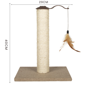 manufacturer wooden sisal linen toy cat scratching post