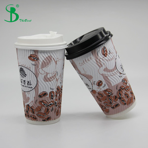 Tazas de café de papel con tapa, Logo personalizado Premium, <span class=keywords><strong>Vintage</strong></span>, desechable, 12Oz, 16Oz - Product Image 3