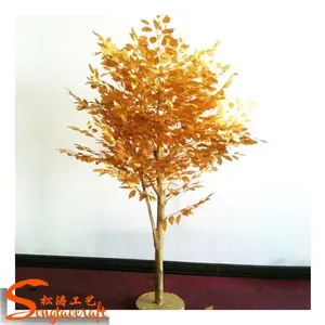 Kunstmatige Mini Kleine Indoor Golden Ficus Bonsai Boom Of Grote Outdoor Golden Tree