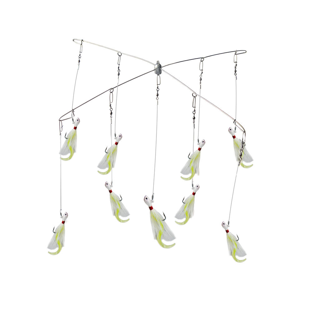 Bucktail Jig with Trailers 1/2oz 1oz Striped Bass Umbrella Rig Arms