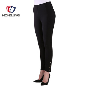 2018 casuale sexy di modo lungo Nygard SNELLISCE Luxe Ponte Della <span class=keywords><strong>Caviglia</strong></span> <span class=keywords><strong>Pantaloni</strong></span> <span class=keywords><strong>con</strong></span> Bottoni a Pressione di lunghezza Della <span class=keywords><strong>Caviglia</strong></span> <span class=keywords><strong>Elastico</strong></span> giro vita tirare costruzione - Product Image 1
