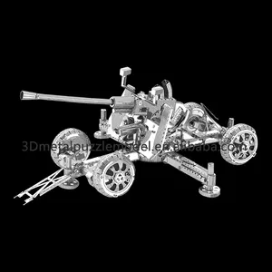 新设计规模模型 3d 组装 diy 拼图英国 Bofors 航空枪 3d 金属模型