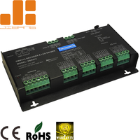 Controlador LED Shanghai JIBANG 7Ax12CH de Voltaje Constante, Amplificador de Señal de 8 Bits/16 Bits, 500Hz/5000Hz, Decodificador DMX512 DE8512