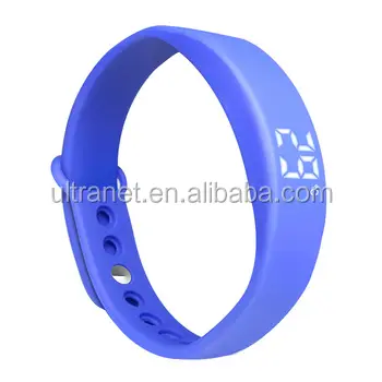 8 alarms clock vibrating reminder led smart bracelet silicone rubber wrist watch for men 2018