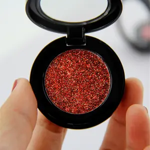 Membuat Merek Anda Sendiri Berlian Longgar Pigmen Eyeshadow Private Label Kustom Neon Matte Glitter Eyeshadow Palet