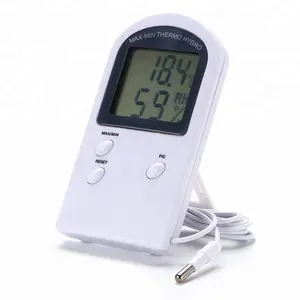 Treo Tường Giá Rẻ LCD Nhiệt Độ Độ Ẩm Meter Digital Max Min Nhiệt Kế Ẩm Kế Hydroponics Tu Luyện Grower Độ Ẩm