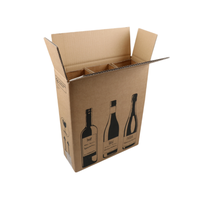 Wellpappe-Versandkarton für 12 Wein- und Bierflaschen
