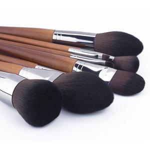 Melason manico in legno di alta qualità 11 pezzi Set di pennelli per trucco Vegan Natural Pony Goat Hair con borsa cosmetica per <span class=keywords><strong>truccatori</strong></span> - Product Image 6